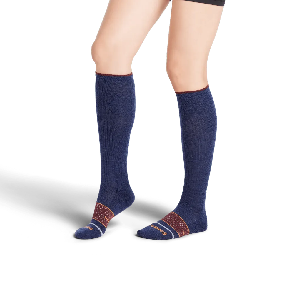 Women's Merino Wool Blend Everyday Compression Socks (15-20mmHg)