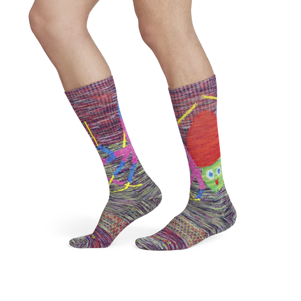 Adult Eric Carle Calf Sock 4-Pack & Book