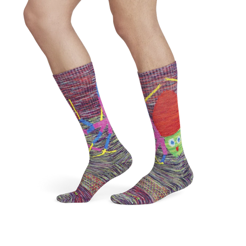 Adult Eric Carle Calf Sock 4-Pack & Book