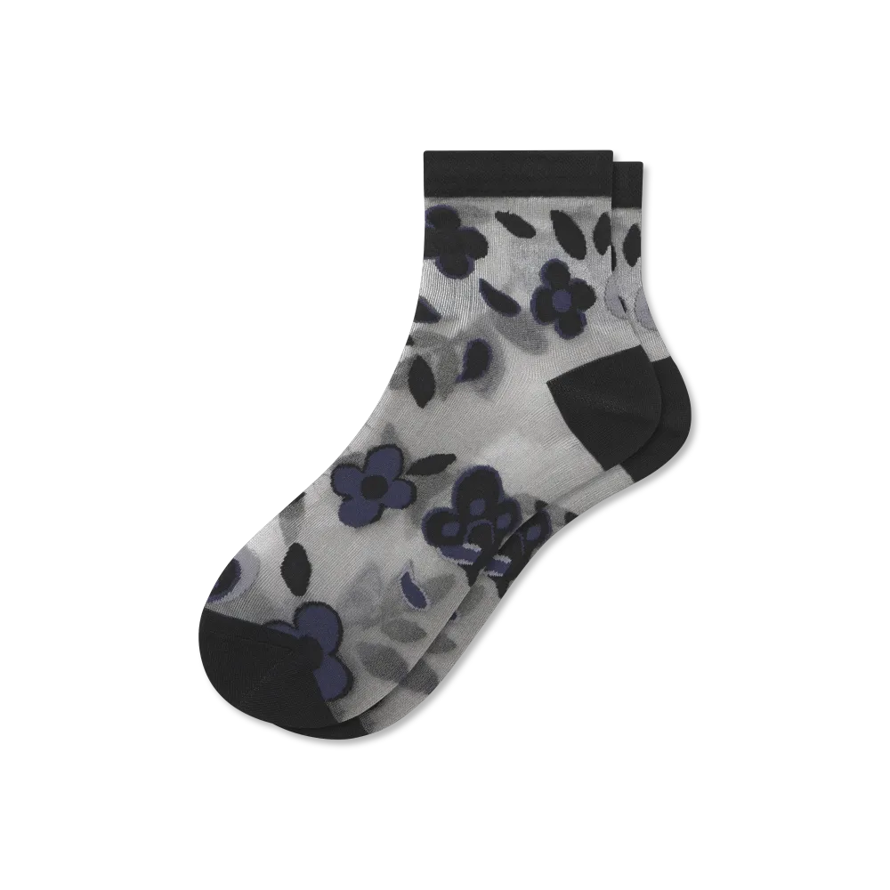 Women’s Sheer Garden Party Quarter Socks